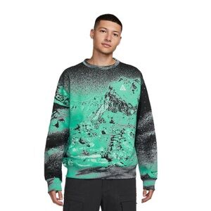 ACG NIKE Green and Black Graphic Men's Sweater MEDIUM